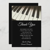 Stijlvolle B&W Piano Keys Foto Dank u Bedankkaart (Voorkant / Achterkant)