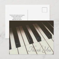 Stijlvolle B&W Piano Keys Foto - Hartelijk dank