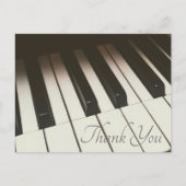 Stijlvolle B&W Piano Keys Foto - Hartelijk dank Briefkaart (Voorkant)