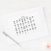 Stijlvolle Baard Types Sticker (Envelop)