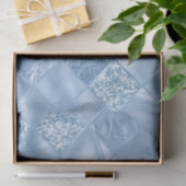 Stijlvolle Baby Blue Glitter en Folie Diamond Tile Tissuepapier (Geschenk)