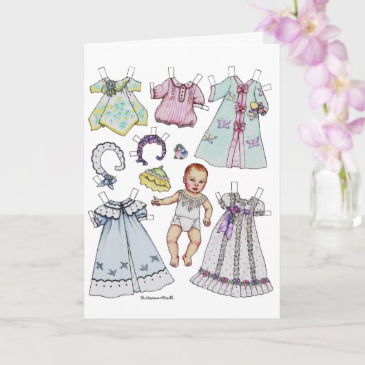  stijlvolle Baby Doll Blank Note Card Kaart (Orchidee)