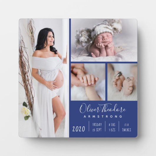 Stijlvolle Baby fotoserie Keepomwille Blue Fotoplaat (Voorkant)