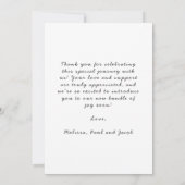 Stijlvolle Baby Photo Collage Modern Dank u Bedankkaart (Achterkant)