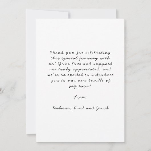 Stijlvolle Baby Photo Collage Modern Dank u Bedankkaart (Achterkant)