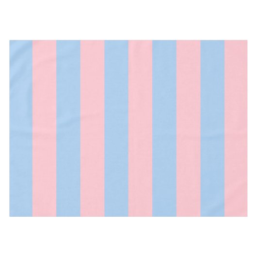 Stijlvolle Baby roze en blauw gestreepte Schattige Tafelkleed (Voorkant (Horizontaal))