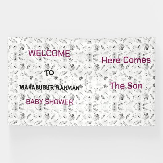 Stijlvolle baby shower banner  (Horizontaal)
