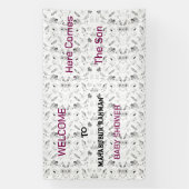 Stijlvolle baby shower banner  (Verticaal)