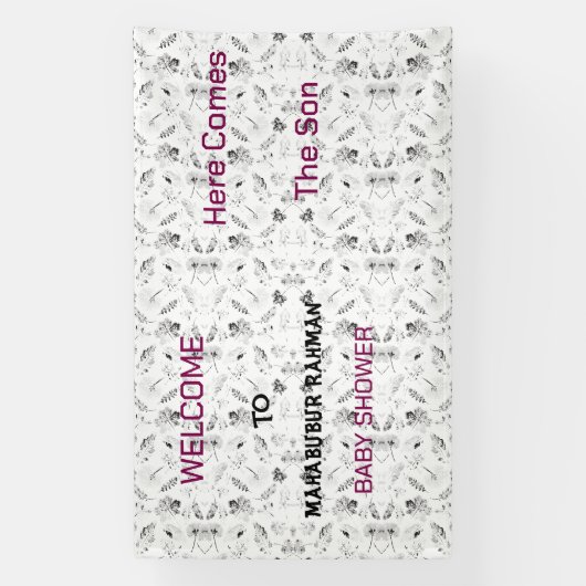 Stijlvolle baby shower banner  (Verticaal)