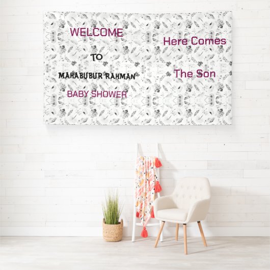 Stijlvolle baby shower banner  (Insitu)