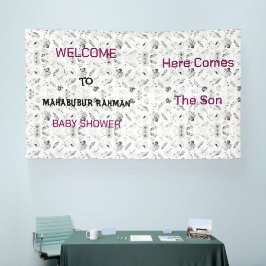 Stijlvolle baby shower banner  (Beurs)