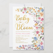 Stijlvolle Baby van wilde bloemen in Bloom Garden Kaart (Voorkant)