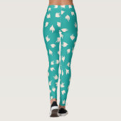 stijlvolle babyblauw en wit leggings (Achterkant)