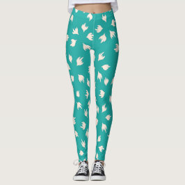 stijlvolle babyblauw en wit leggings