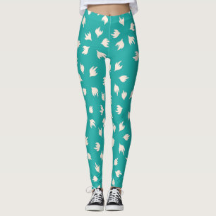 stijlvolle babyblauw en wit leggings