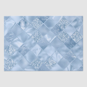 Stijlvolle babyblauwe glitters en folie diamant te tissuepapier