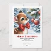 Stijlvolle Babyree Kerst Scene Waterverf Kaarten (Voorkant)