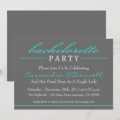 Stijlvolle Bachelorette Party-uitnodigingen (Blauw Kaart (Voorkant / Achterkant)