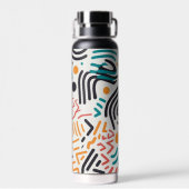Stijlvolle Back to School iconen Waterfles (Achterkant)
