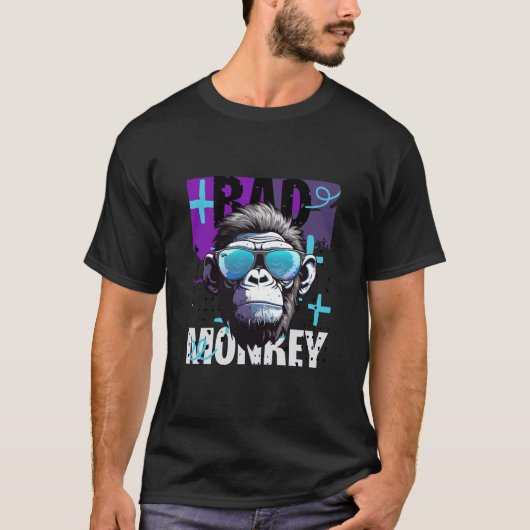 Stijlvolle Bad Monkey Unisex T-shirt (Voorkant)