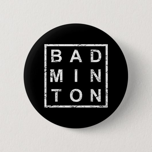 Stijlvolle Badminton Ronde Button 5,7 Cm (Voorkant)