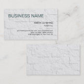 Stijlvolle bakstenen muur grijs zwart wit Visiteka Visitekaartje (Voorkant / Achterkant)