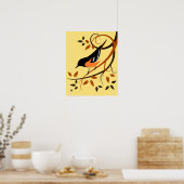 Stijlvolle Baltimore Oriole Art Poster (Keuken)