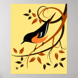 Stijlvolle Baltimore Oriole Art Poster