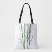 Stijlvolle bamboe Leaves Canvas tas (Voorkant)