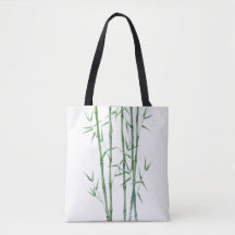 Stijlvolle bamboe Leaves Canvas tas