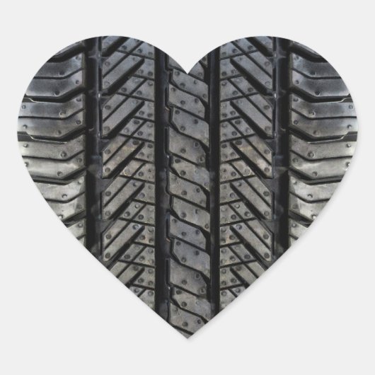 Stijlvolle bandrubber automobieltextiel hart sticker (Voorkant)