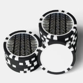 Stijlvolle bandrubber automobieltextiel poker chips (Opstapeling)