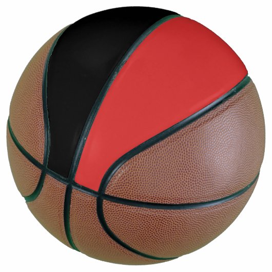 Stijlvolle bank en rode aangepaste sport basketbal (Schuin)