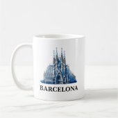 Stijlvolle Barcelona Spanje kathedraal Vintage Koffiemok (Links)