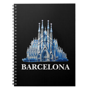 Stijlvolle Barcelona Spanje kathedraal Vintage Notitieboek