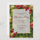 Stijlvolle Baubles & Bows Kerstfeest Kaart (Voorkant)