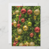 Stijlvolle Baubles & Bows Kerstfeest Kaart (Achterkant)