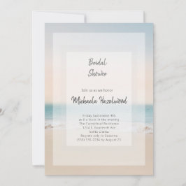 Stijlvolle beach Bridal Shower Invitation Kaart