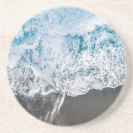 Stijlvolle Beach Vibes Abstracte zandsteen Onderze Onderzetter