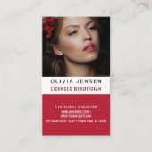 Stijlvolle Beautician Foto Visitekaartje (Voorkant)