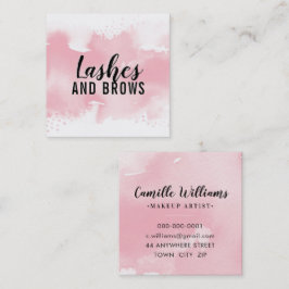 STIJLVOLLE BEAUTY modern geverfde waterverf bord r Vierkante Visitekaartje