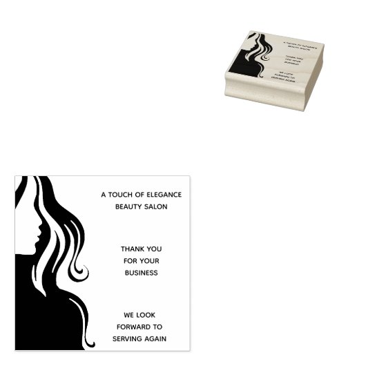 Stijlvolle Beauty salon Stylist Dank u Rubberstempel (Gestempeld)