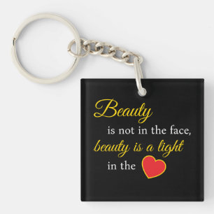 Stijlvolle Beauty Slogan Sleutelhanger – Inspireer