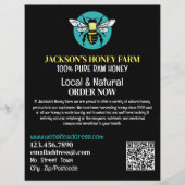 Stijlvolle Bee Logo - Beeyard, Honey Boerderij Adv Flyer (Voorkant)