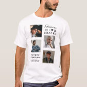 Stijlvolle begrafenis 4 Photo Memorial T-shirt (Voorkant)