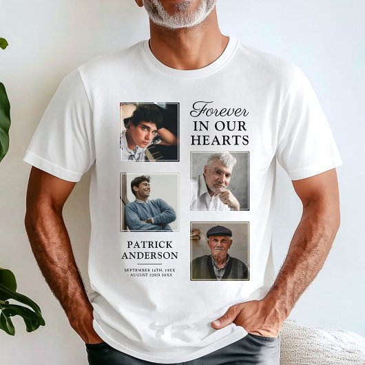 Stijlvolle begrafenis 4 Photo Memorial T-shirt