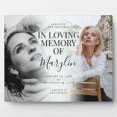 Stijlvolle begrafenisherinnering voor en na foto fotoplaat (Voorkant)