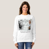 Stijlvolle begrafenisherinnering voor en na foto trui (Voorkant volledig)