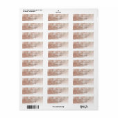 Stijlvolle Beige Blush Return Adres label (Full Sheet)