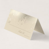 Stijlvolle beige en gouden sneeuwvlokken| Kaarten  (Achterkant)